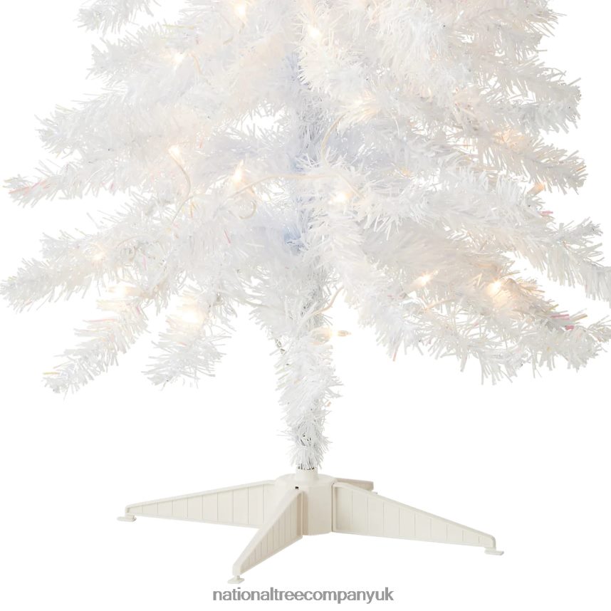 Trees | National Tree Company Pre-Lit Artificial Christmas Tree White Tinsel White Lights Includes Stand 4 feet F2L4F79